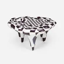 touche-touche, Coffee table, 2021, glazed ceramic, phosphorescent grout