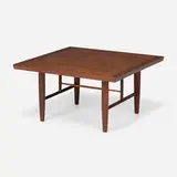 Origins coffee table, model 243 by George Nakashima, c. 1958, walnut, sold Nov 2025
