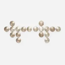 Massimo Castagna, Wall Clip fixtures, pair, 2020, brass, patinated spun aluminum