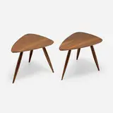 Phillip Lloyd Powell, Occasional tables, pair, c. 1975, walnut