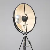 Mariano Fortuny, Floor lamp, enameled steel, chrome-plated steel, fabric