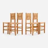 Charlotte Perriand, Straight-Back chairs from Hotel Doron, Méribel, France, set of four