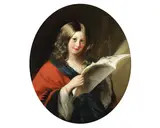Frederick Newenham, Portrait of a young girl, oil on canvas laid to board