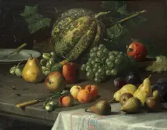 O.A. Hermansen, Nature morte aux fruits, oil on canvas