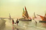 Raffaello Celommi, The day's catch, oil on canvas