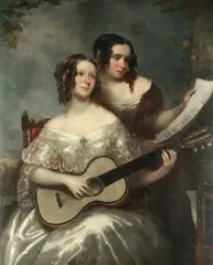 Scottish School, Portrait of two ladies of the Macleod family, oil on canvas