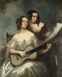 Scottish School, Portrait of two ladies of the Macleod family, oil on canvas