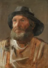 Percy Robert Craft, A Newlyn fisherman, oil on canvas