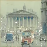 William Francis, A set of five London views, watercolour, bodycolour and pencil