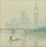 William Francis, A set of five London views, watercolour, bodycolour and pencil