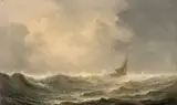 Théodore Gudin, Segelschiff auf stürmischer See