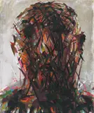 Max Uhlig, Studie Mario Calabria, 1990, Öl auf Leinwand