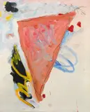 István Nádler, Rózsaszínben, 1986, Öl und Kreide auf Leinwand