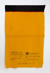 K.P. Brehmer, Korrektur der Nationalfarben, 1969, Filzstift in Schwarz auf 4 aneinander genähten Stoffbahnen