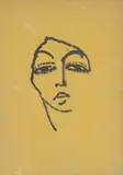 Weiblicher Kopf II by Alexej von Jawlensky, 1920, Lithografie auf gelb beschichtetem Papier, sold Dec 2017