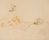 Joyce Treiman, Nude Study, c. 1960-70, Pastel drawing on paper