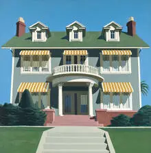 Robert Cottingham, House with Awnings, 1968, Oil on canvas
