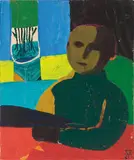 James Jarvaise, Untitled (Figure by Window), 1961, Oil on canvas