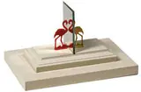 Bruce Houston, Flamingos, c. 1980-1995, Mixed media on wood base