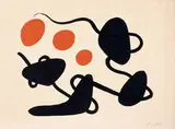 The Black Line by Alexander Calder, 1967, Lithograph, sold Oct 2011