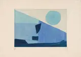 Serge Poliakoff, Composition bleue, 1958, Aquatint