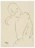 Amedeo Modigliani, Portrait of a Boy, Etching