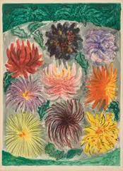 Kostia Terechkovitch, Dahlias, c. 1967, Lithograph