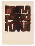 Eau-forte XI by Pierre Soulages, 1957, Etching, sold Oct 2011