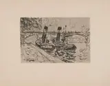 Paul Signac, Le Pont des Arts avec Remorquers, 1927, Etching and aquatint