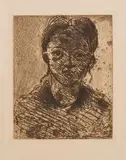 Paul Cézanne, Tête de Jeune Fille, 1873, Etching