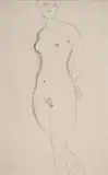 Nude study by Gustav Klimt, c. 1917, Pencil on paper, sold Oct 2011