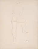 Leonard Baskin, Nude drawing, 1948, Ink drawing