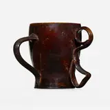 Tyg by George E. Ohr, 1898-1910, glazed earthenware, sold Sep 2023