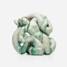 Maurice Gensoli, Mermaid, c. 1930, glazed stoneware