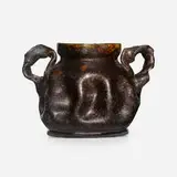 George E. Ohr, Vase, 1898-1910, glazed earthenware