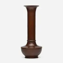 Victor Toothaker for Roycroft, American Beauty vase, model 201, c. 1915, patinated and handwrought copper