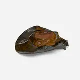 Novelty hat by George E. Ohr, 1895-96, glazed earthenware, sold Sep 2023