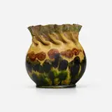 George E. Ohr, Vase, 1897-1900, glazed earthenware