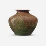 Rare and Exceptional vase by Grand Feu Art Pottery, 1916-18, Moss Agate-glazed stoneware, sold Sep 2023
