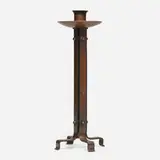 Roycroft, Tall strap-form candlestick, model 412
