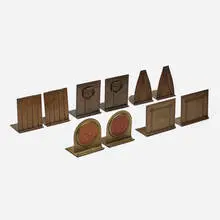 Roycroft, Bookends, five pairs, c. 1909-28, handwrought copper, leather