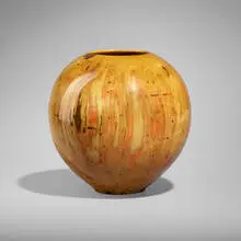 Ashleaf Maple Globe by Philip Moulthrop, 2006, turned ashleaf maple, sold Jul 2023