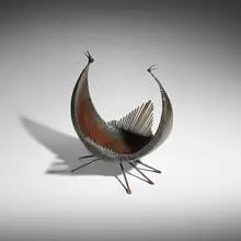 Michel Anasse, Les Oiseaux, c. 1960, welded and painted steel