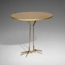Meret Oppenheim, Traccia table from the Ultramobile collection, 1939 / 1971, gold leaf over wood, bronze