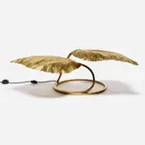Tommaso Barbi, Leaf table lamp, c. 1970, brass