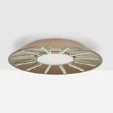 Max Ingrand, Ceiling lamp, model 2271, c. 1958, chiseled and opaque glass, brass