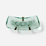 Max Ingrand, Sconces model 1598, 1956, chisel-cut, etched and polished crystal, nickel-plated brass
