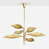 Angelo Lelii, Rare ceiling lamp, model 12369, c. 1951, brass, enameled brass