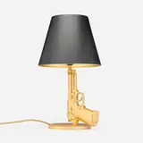 Philippe Starck, Prototype Golden Gun table lamp, 2005, gold leaf over aluminum, paper shade