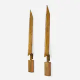 Gio Ponti, Sconces for La Villa Planchart, Caracas, pair, c. 1955, brass